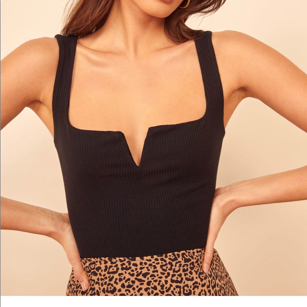 Reformation Ossie Top Black